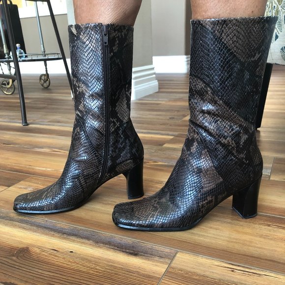 Via Spiga Snakeskin Boots - Picture 4 of 5